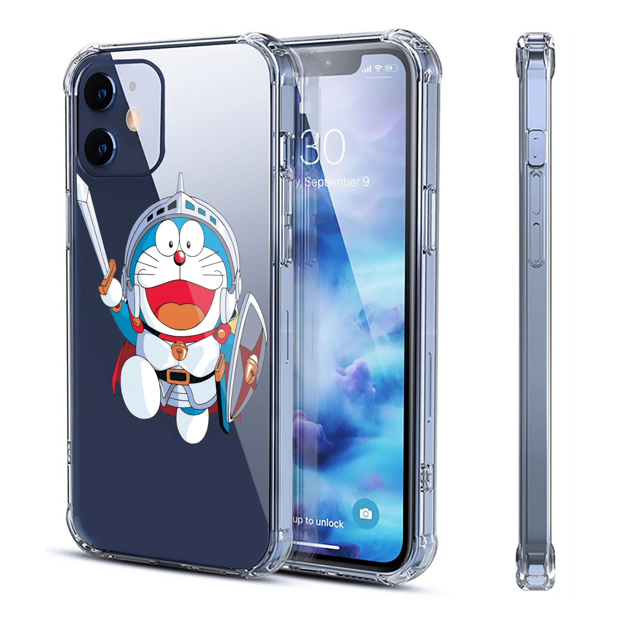 （画像用） ドラえもん Doraemon 【iPhone 12シリーズ対応】透明スマホケース（クリアソフトケース）